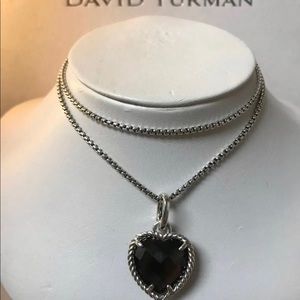 RARE David Yurman Rim Heart 14-15mm Necklace